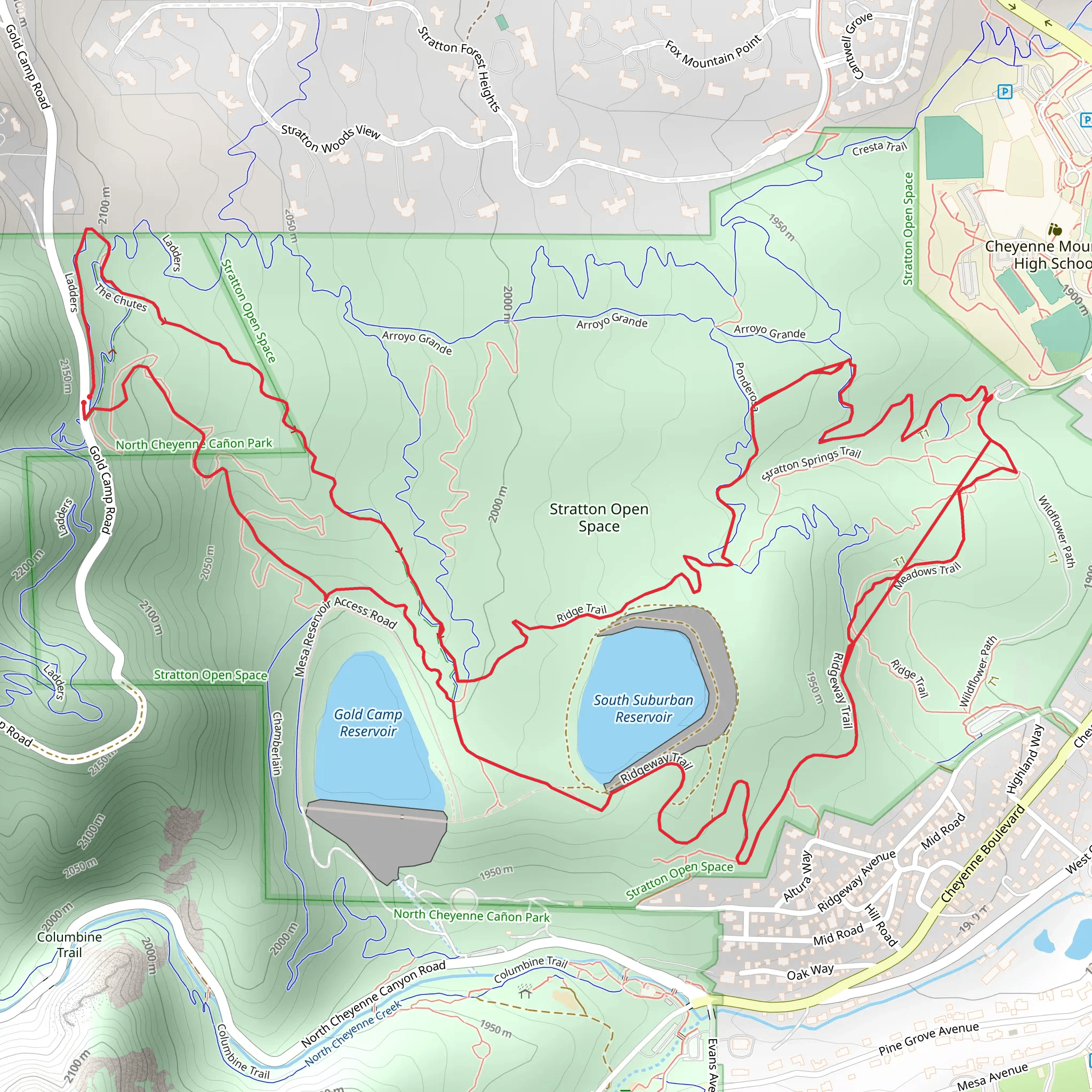 South Suburban Reservoir Loop mobile static map