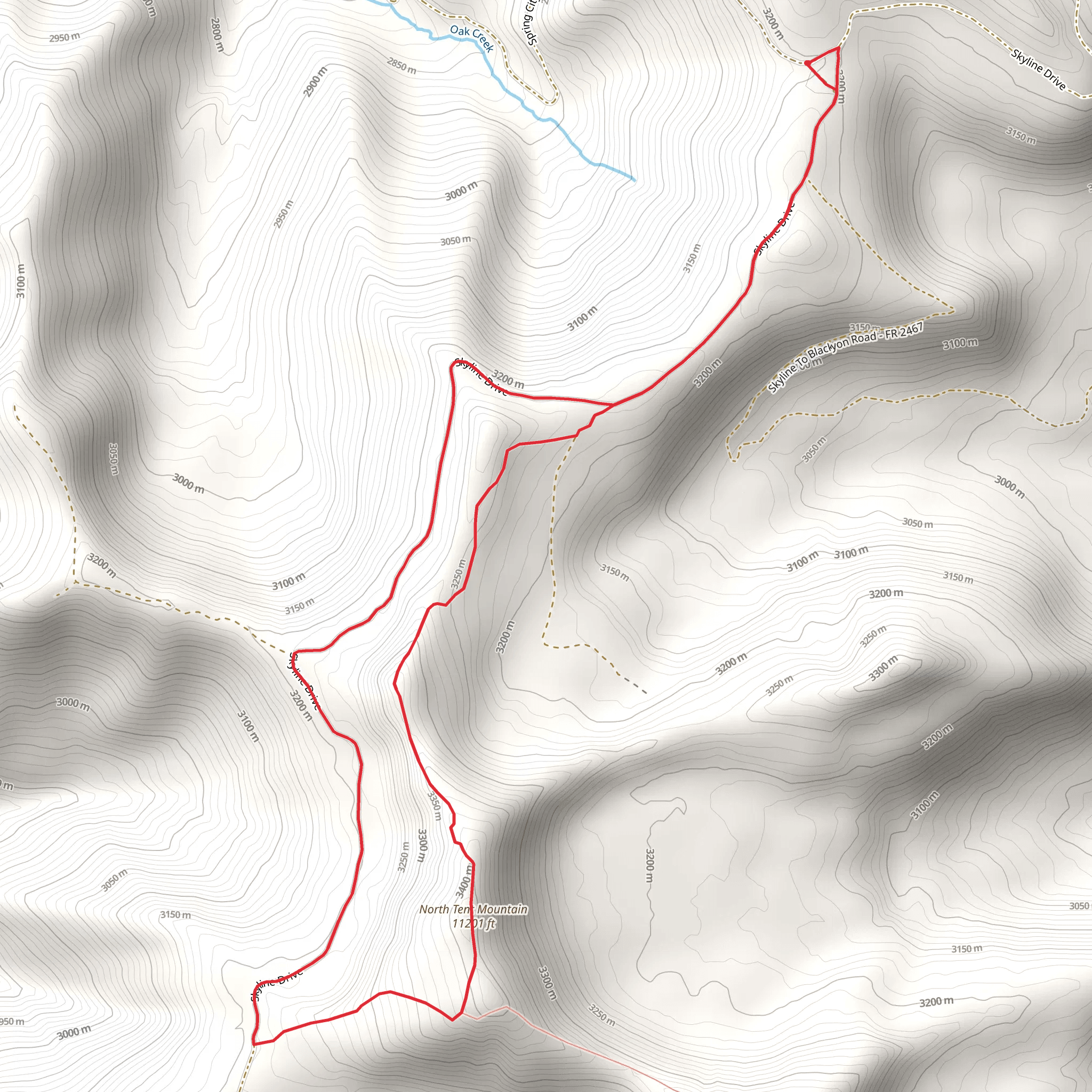 North Tent Mountain and Great Western Trail - UtahLoop mobile static map