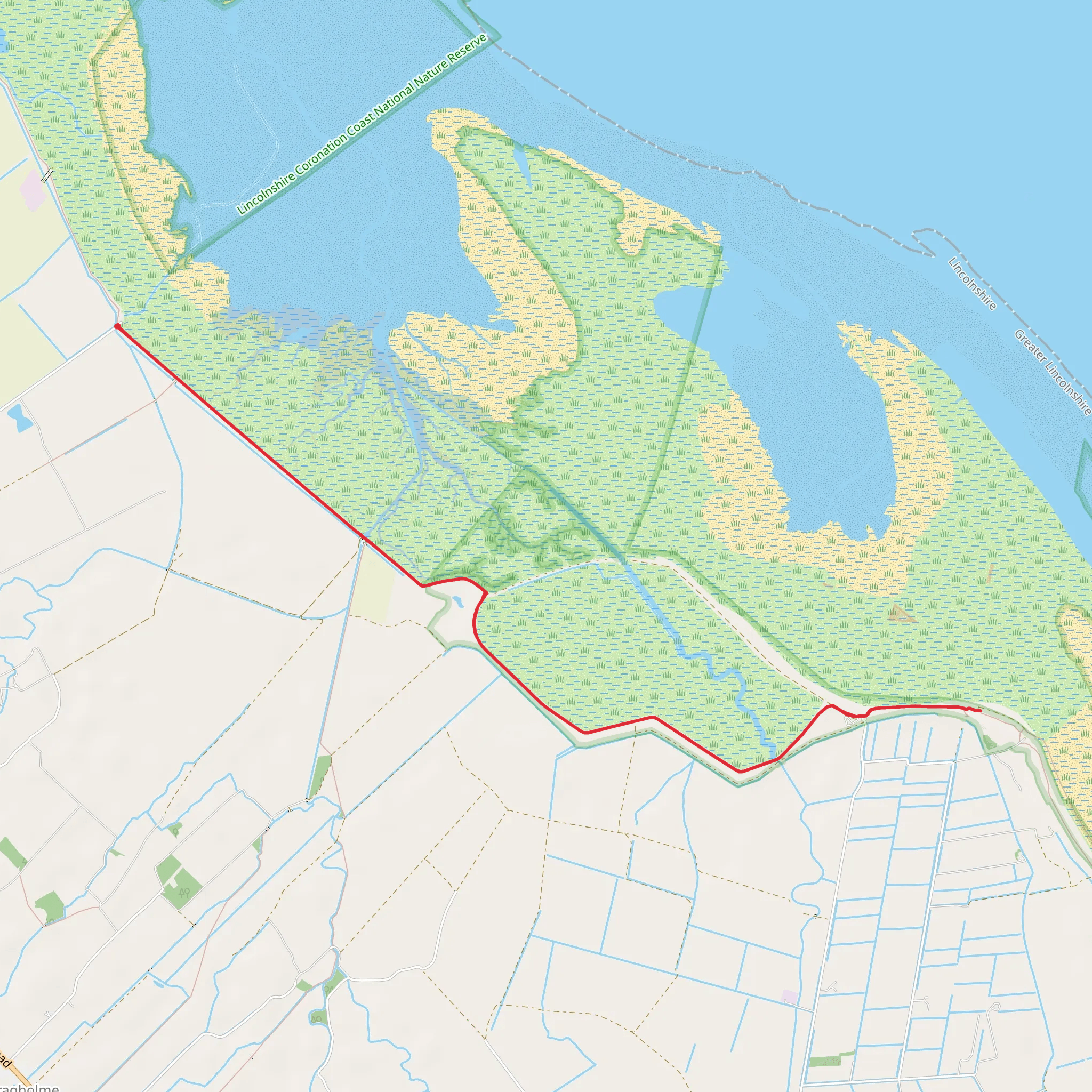 Donna Nook Walk mobile static map