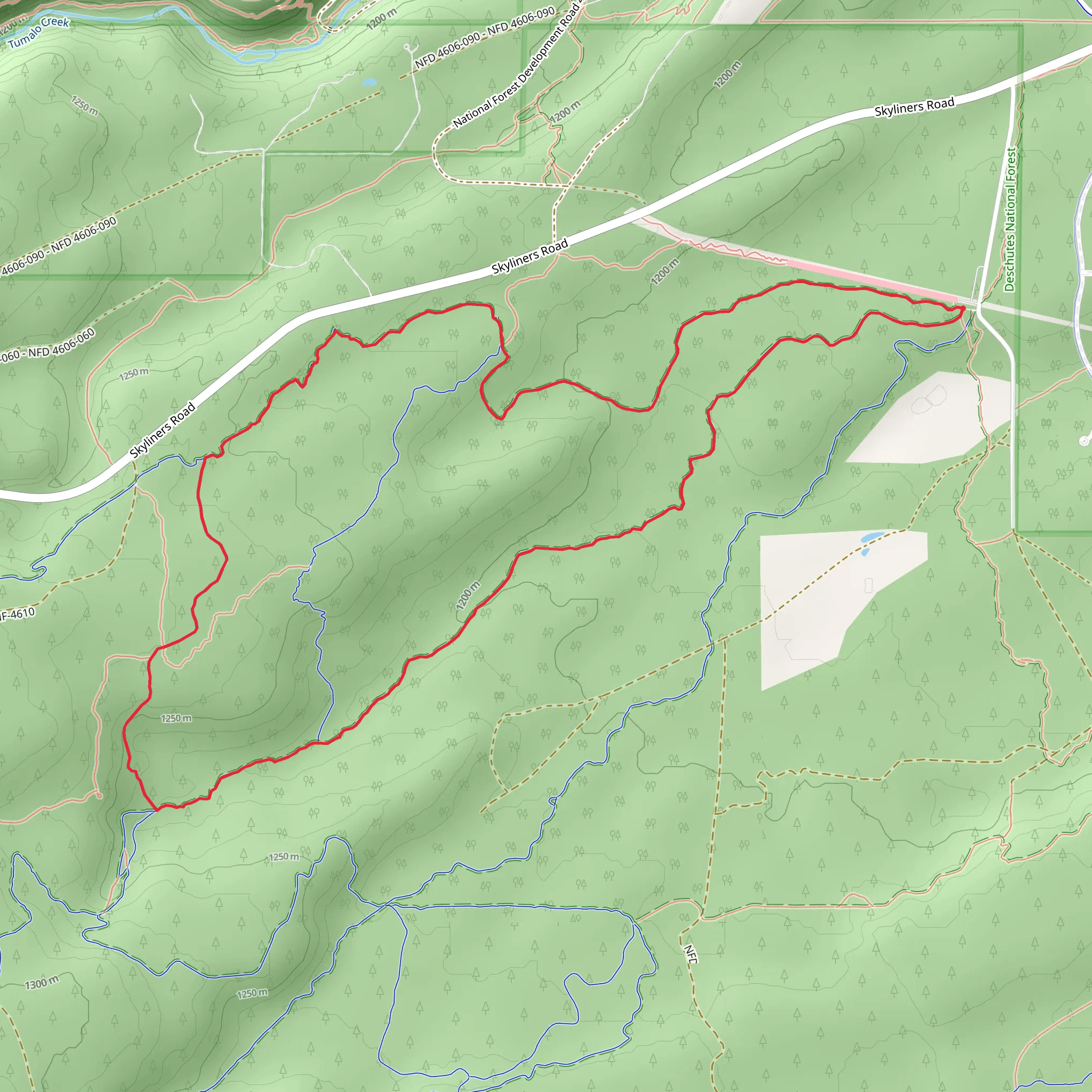 Ben's and Kent's Loop Trail mobile static map