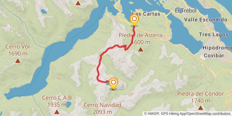 Nahuel Huapi Traverse stage 3 Map