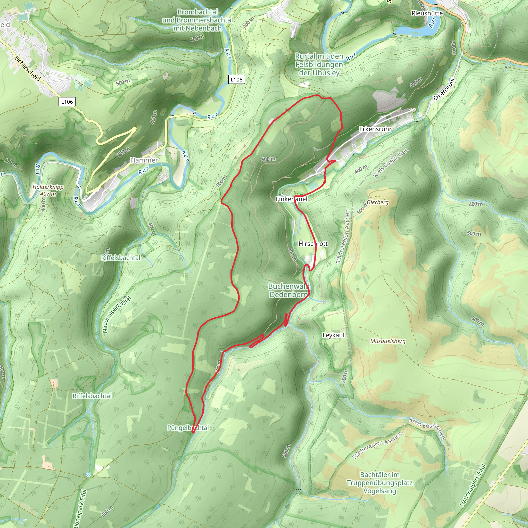 Buchenwald Dedenborn and Forsthaus Dedenborn Loop mobile static map