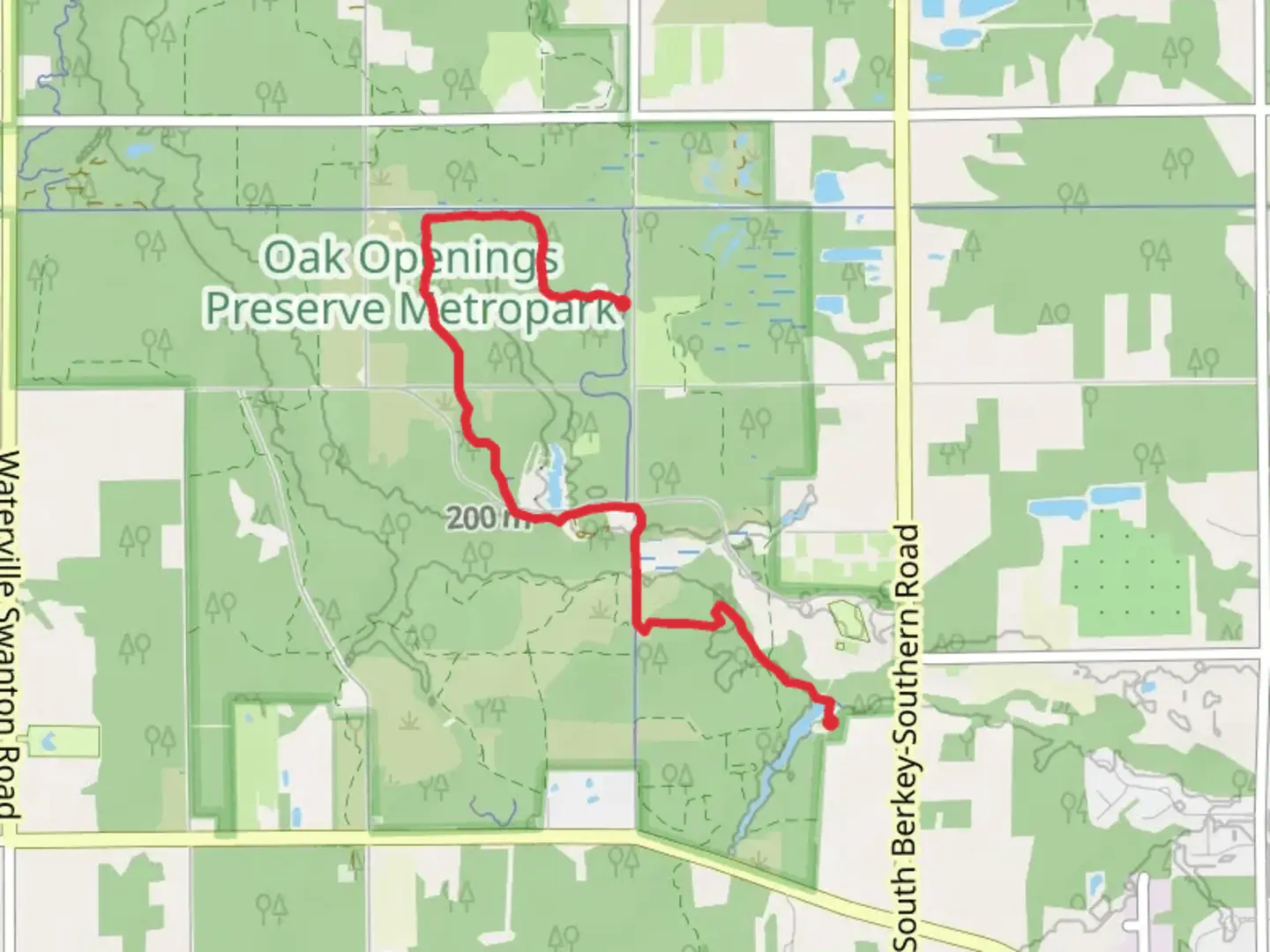An image depicting the trail Oaks Loop Trail - Evergreen Lake and its surrounding area.