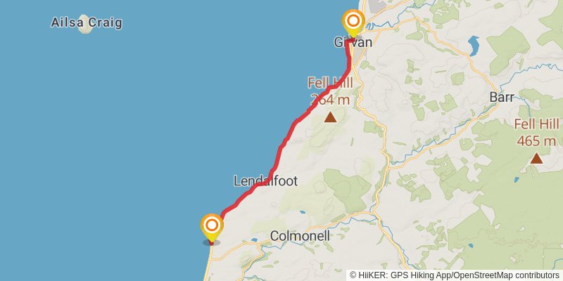 Ayrshire Coastal Path stage 2 Map