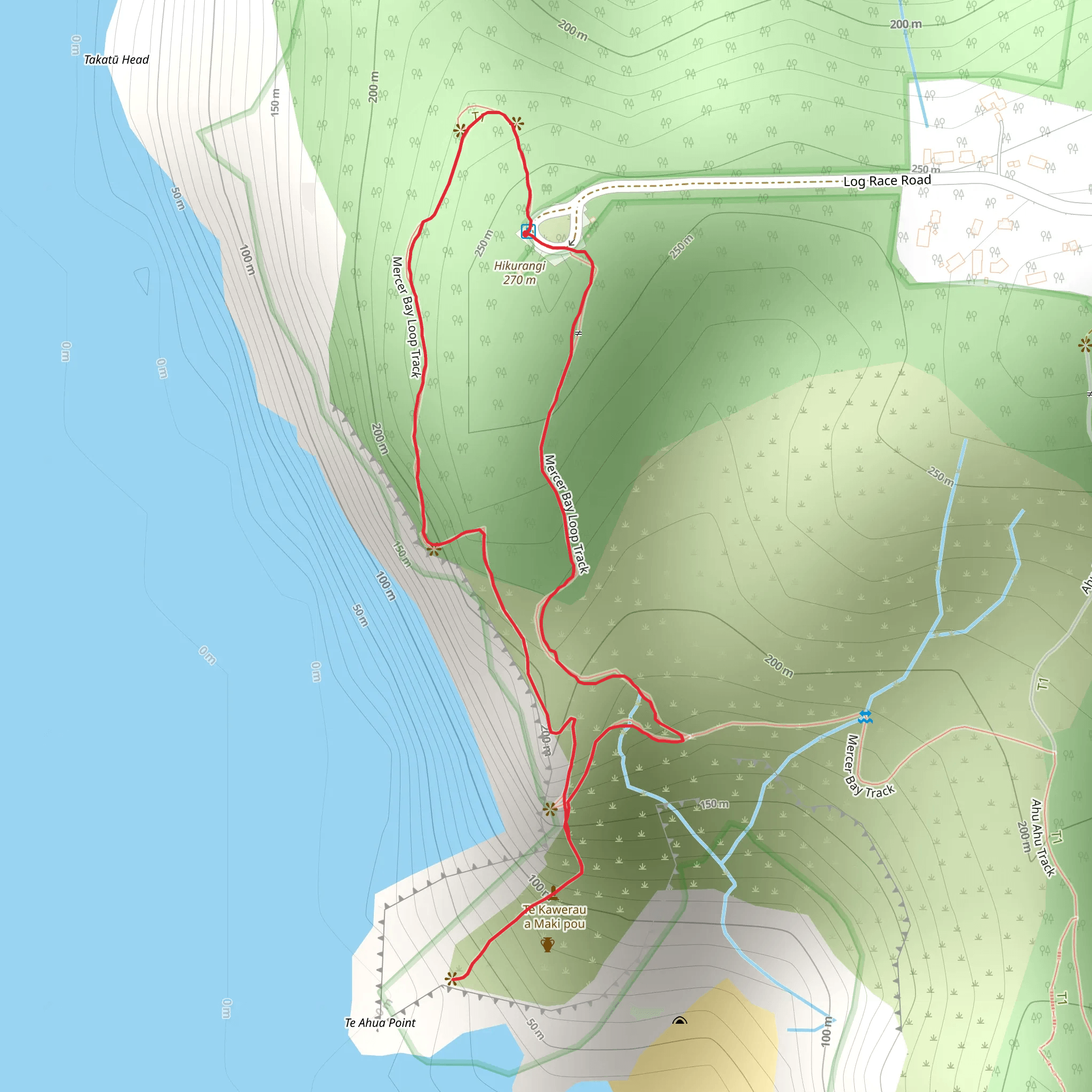 Mercer Bay Loop Track mobile static map