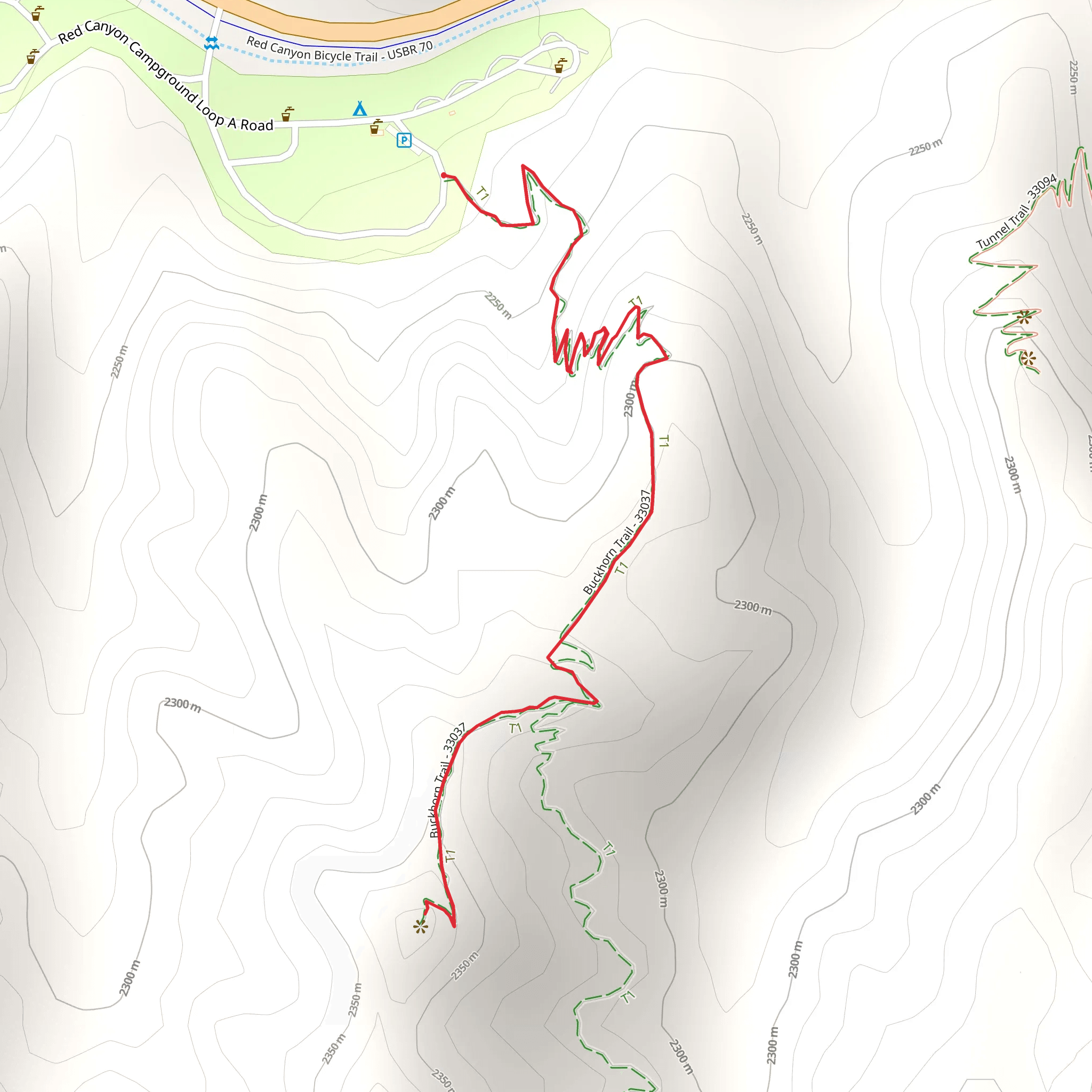 Buckhorn Trail mobile static map