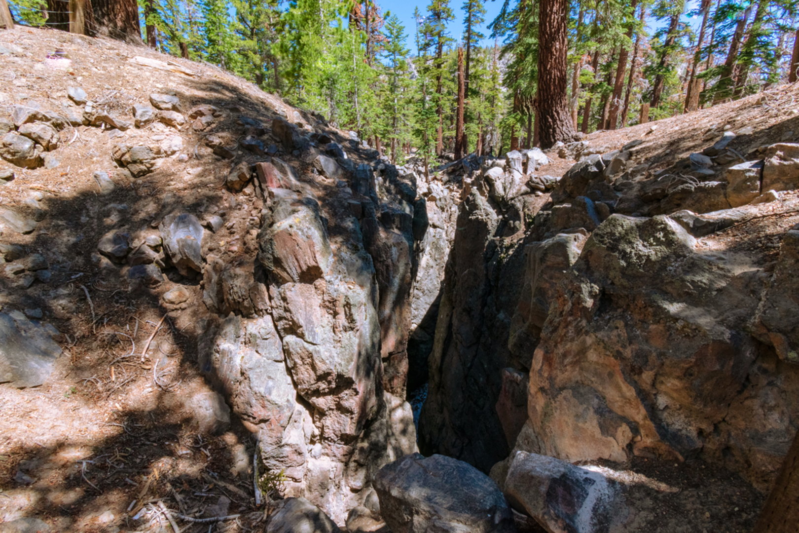 An image depicting the trail Earthquake Fault Trail and its surrounding area.