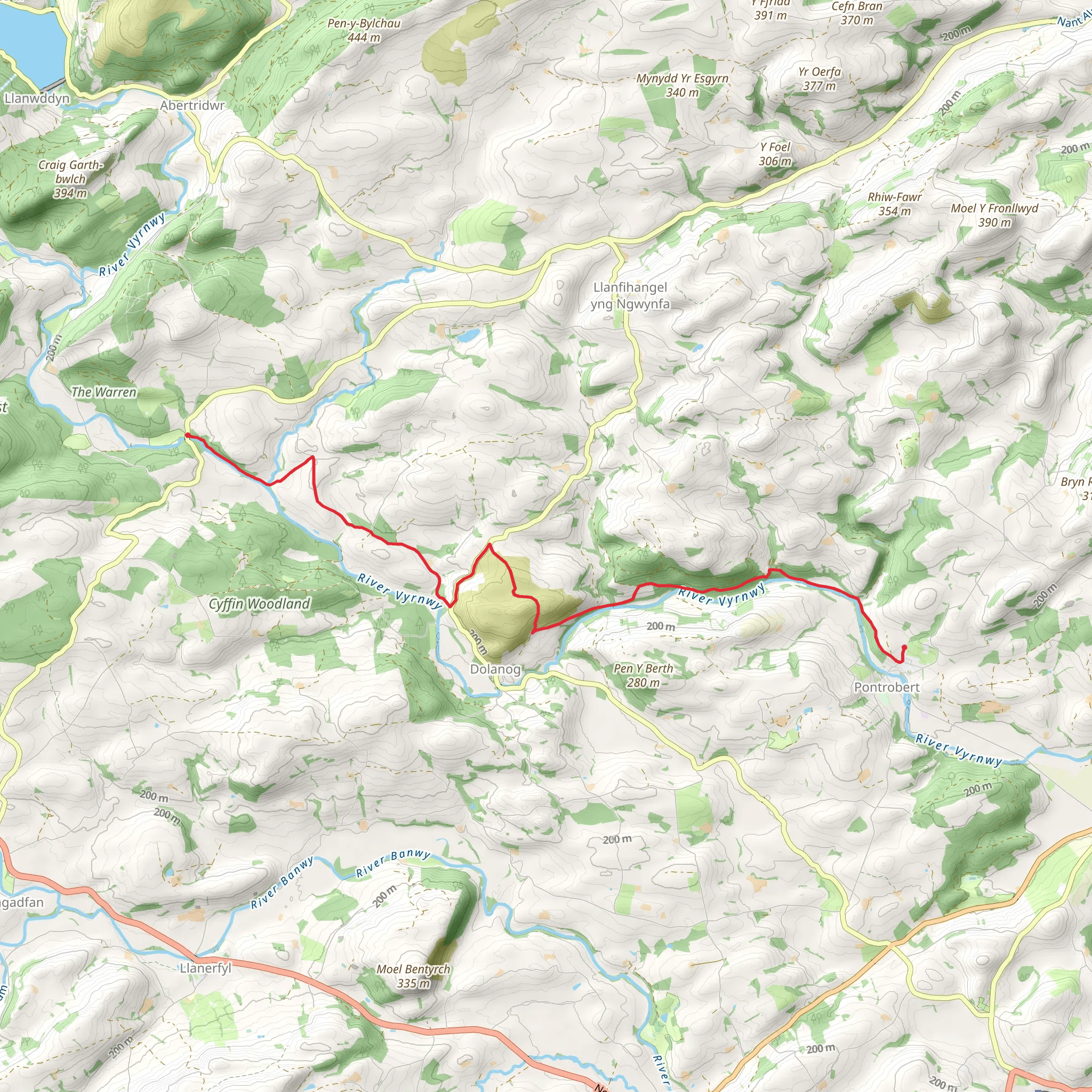 Ann Griffiths Walk mobile static map