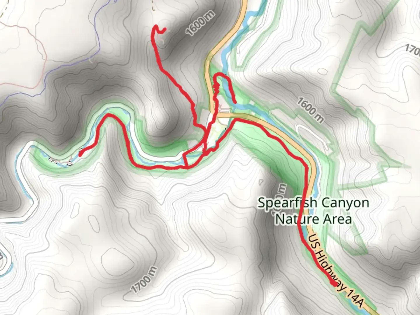An image depicting the trail Roughlock Falls Nature Area, Spearfish Creek Walk and its surrounding area.