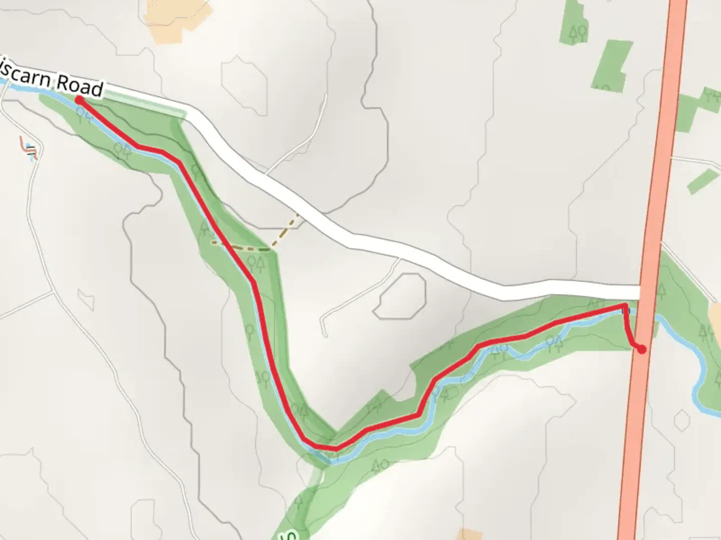An image depicting the trail Reubens Glen and its surrounding area.
