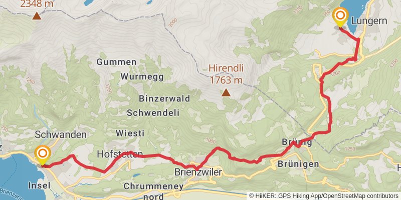 Camino Rankweil-Geneva stage 11 Map