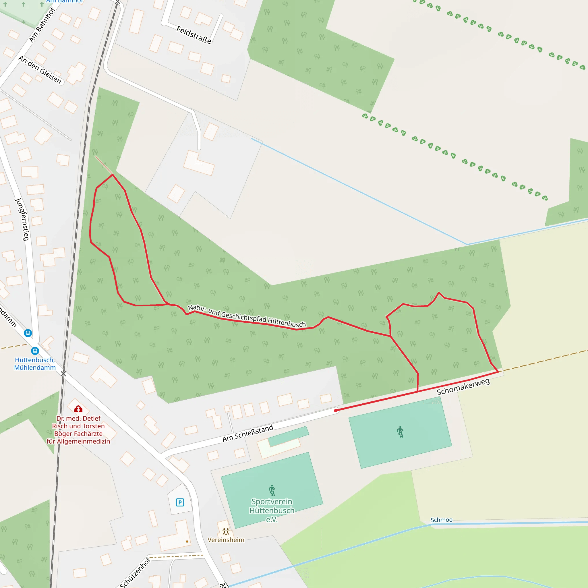 Der Faulbaum via Natur- und Geschichtspfad Hüttenbusch mobile static map