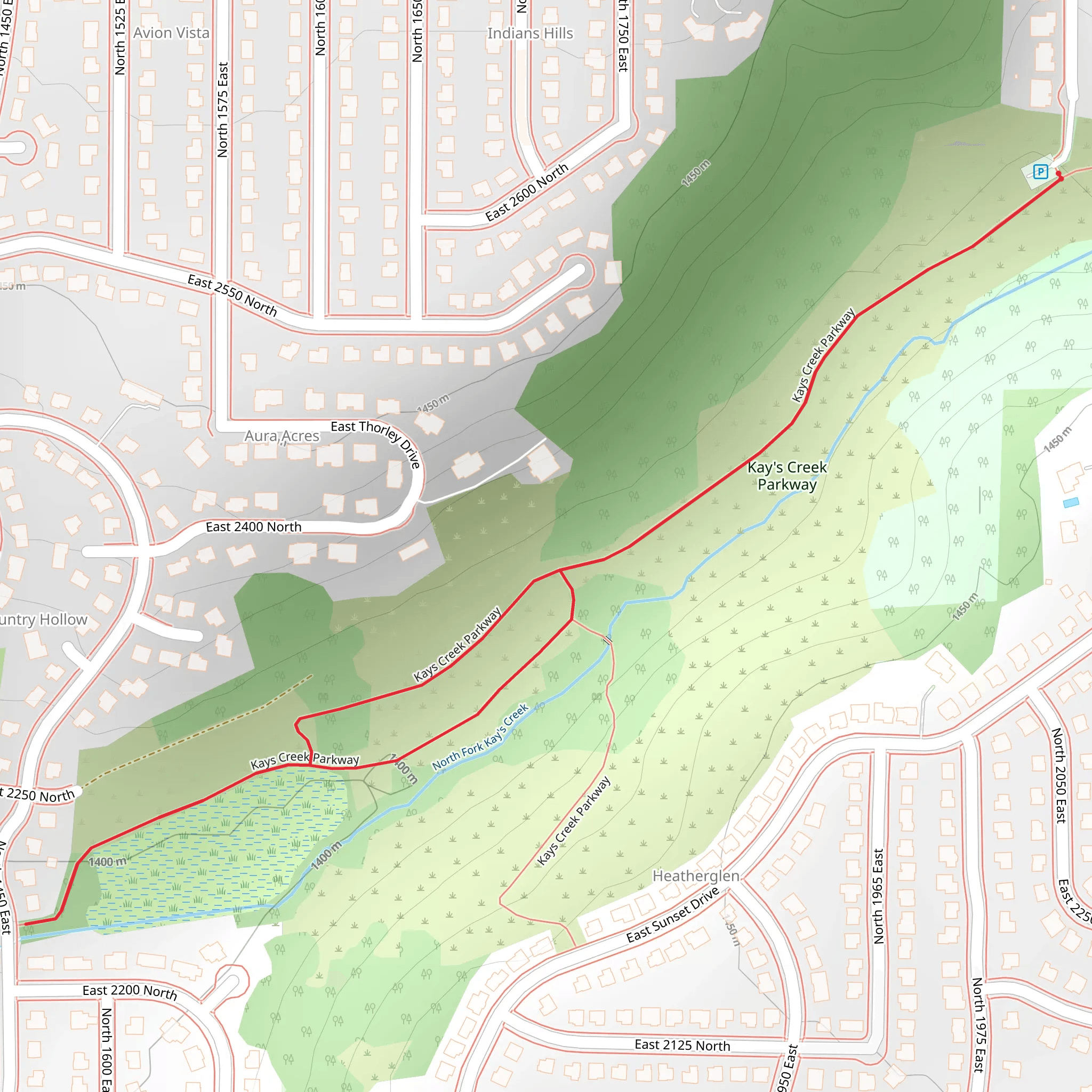 Kays Creek Parkway Loop mobile static map