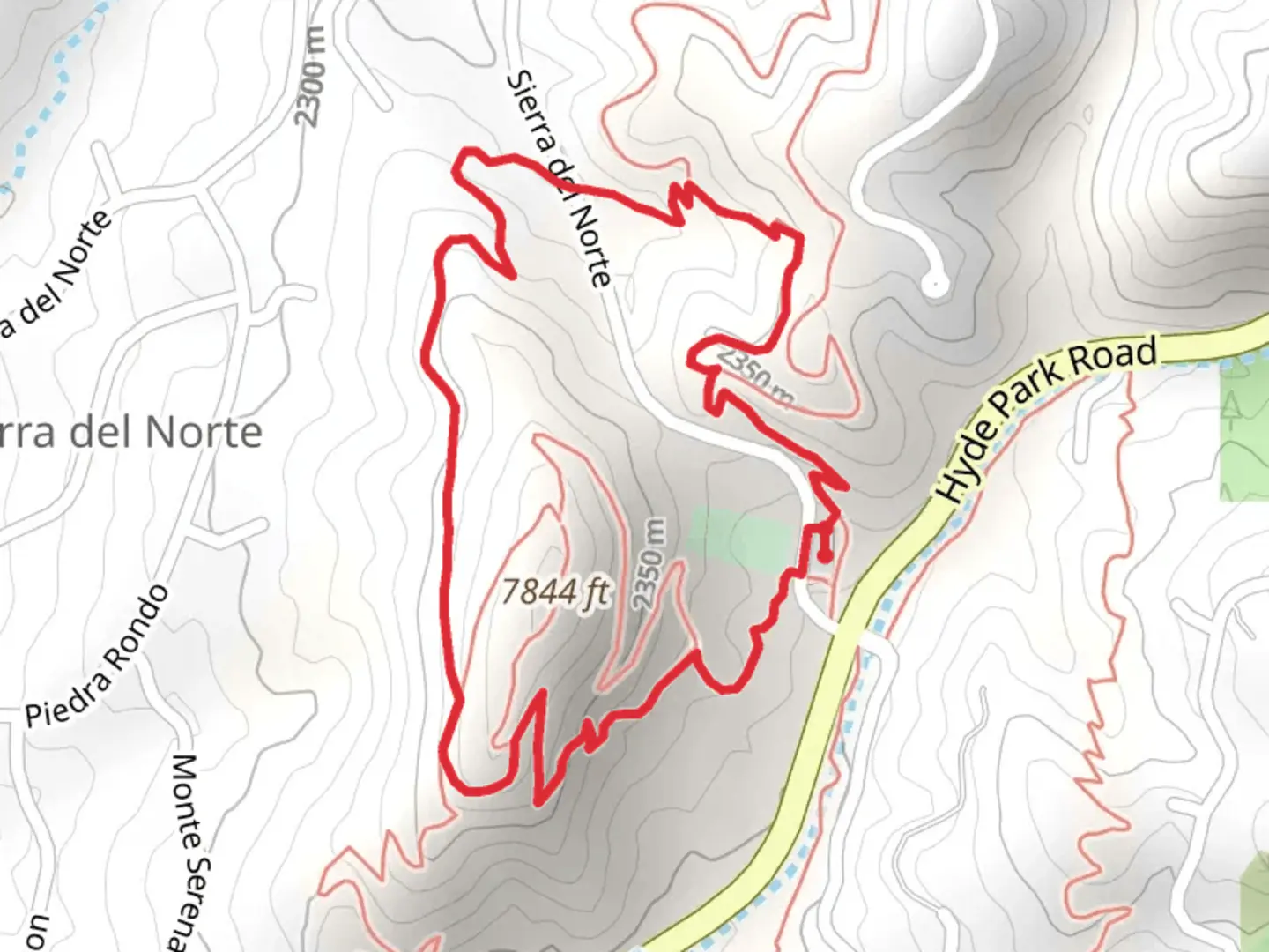 An image depicting the trail Sierra del Norte Loop and its surrounding area.