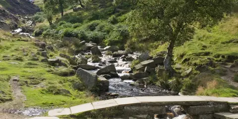 An image depicting the trail Penistone Country Park - Bronte Waterfalls and Top Withins and its surrounding area.