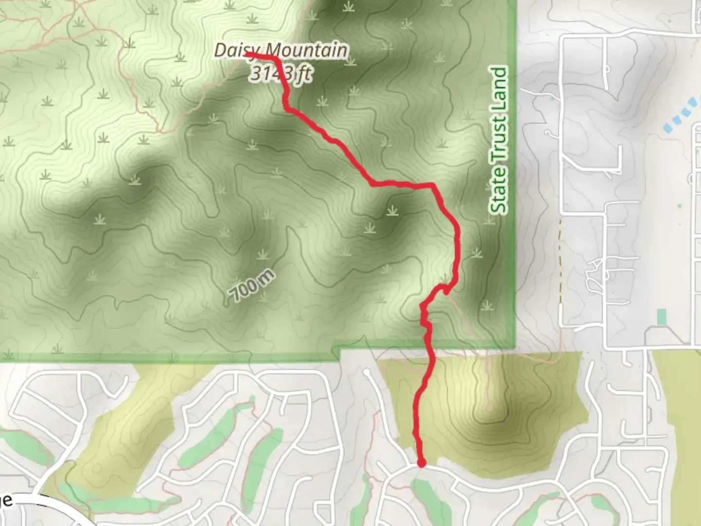 An image depicting the trail Daisy Mountain Trail and its surrounding area.