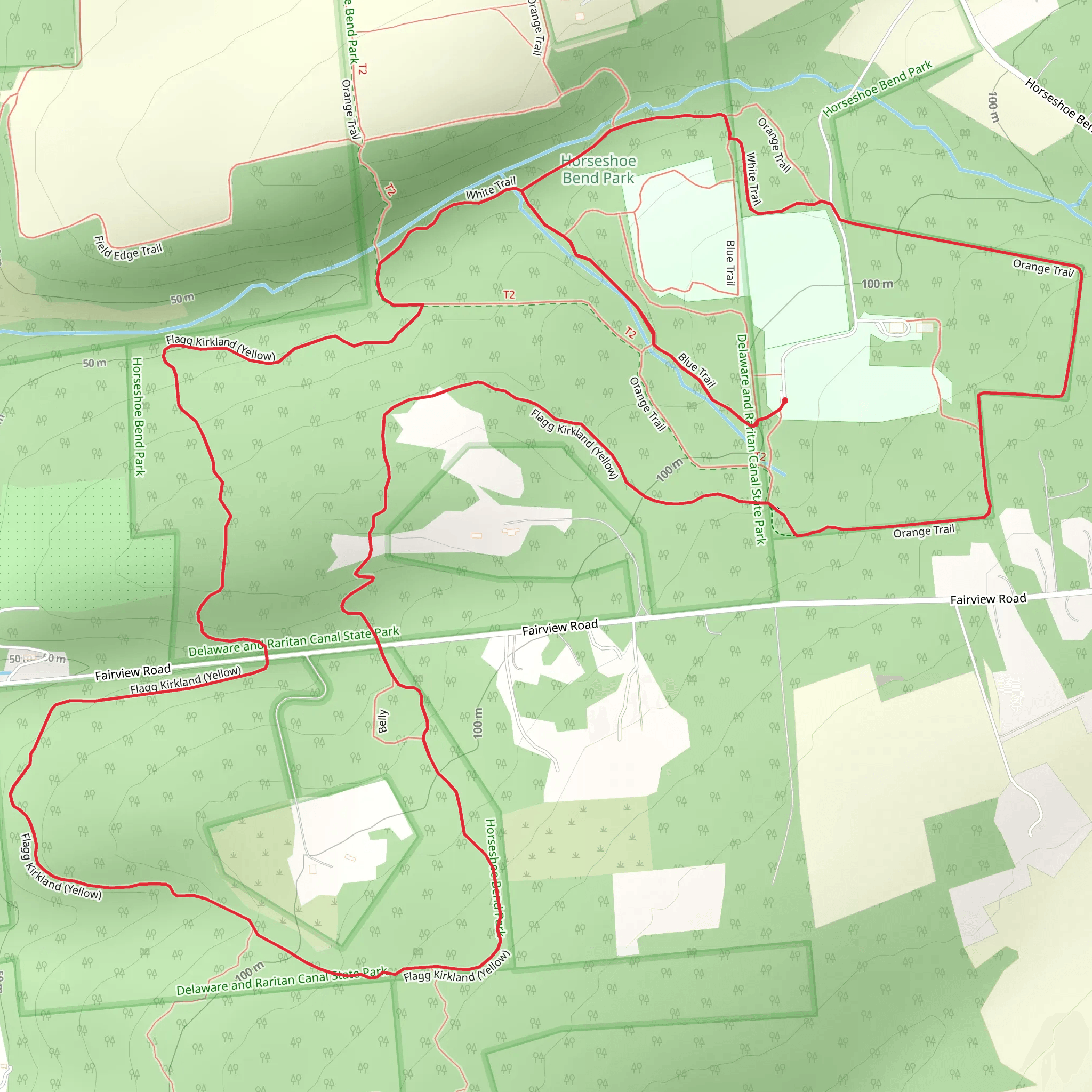 Yellow and Orange Loop Trail mobile static map