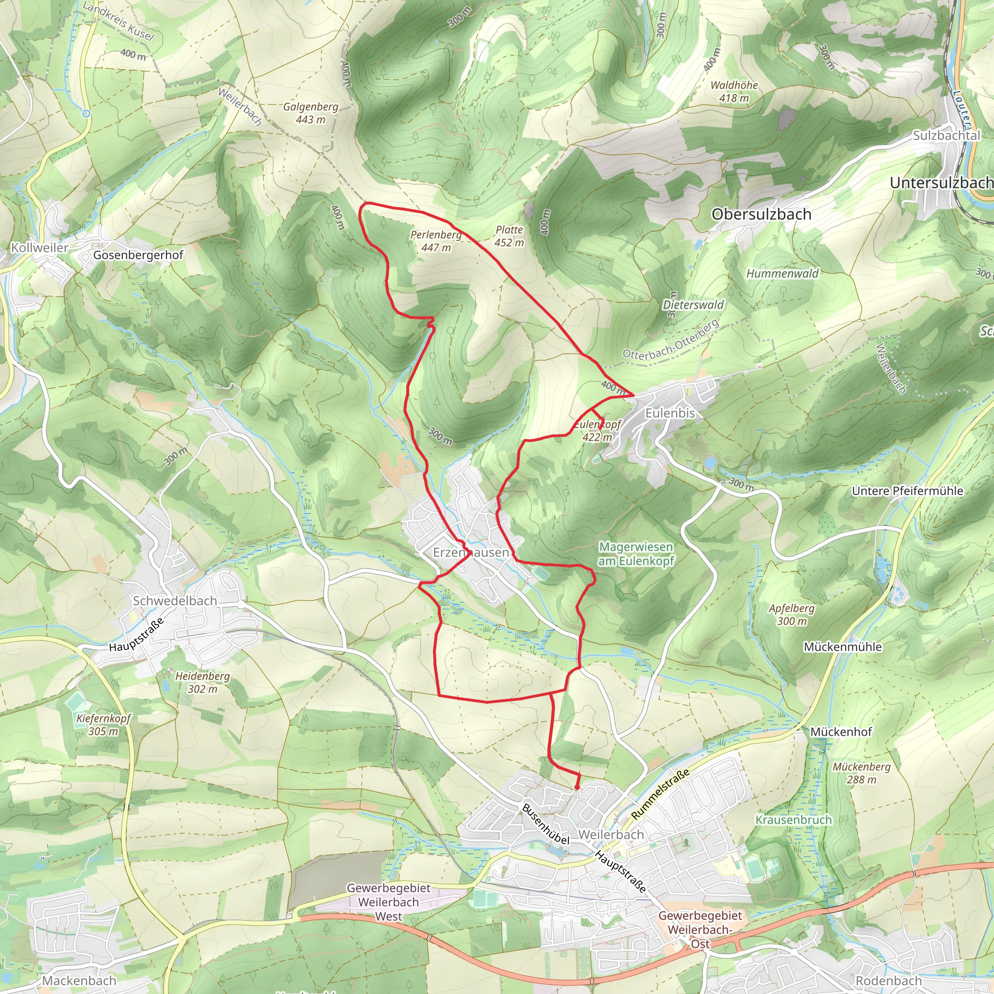 Eulenkopftour Loop mobile static map