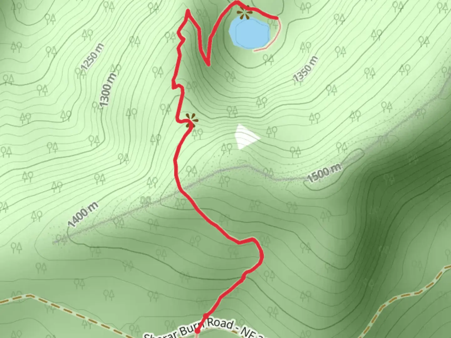 An image depicting the trail Veda Lake Trail and its surrounding area.