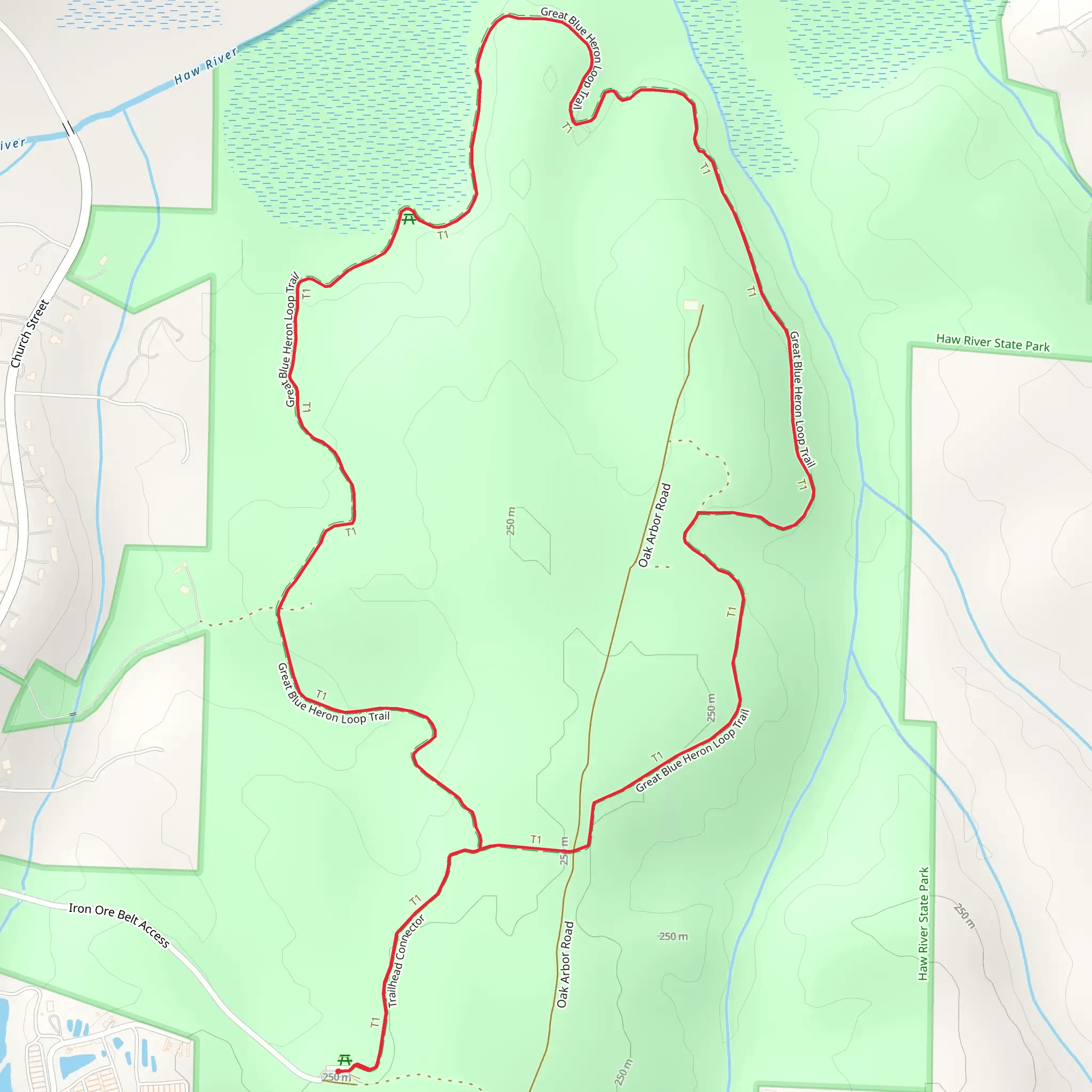 Great Blue Heron Loop Trail mobile static map
