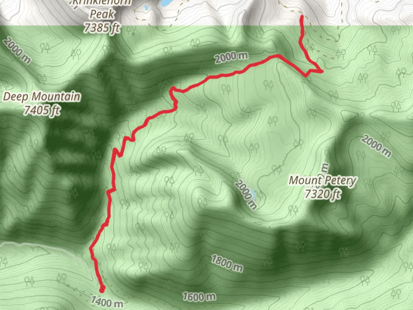 An image depicting the trail North Fork Deep Creek via Deep Creek Trail and its surrounding area.