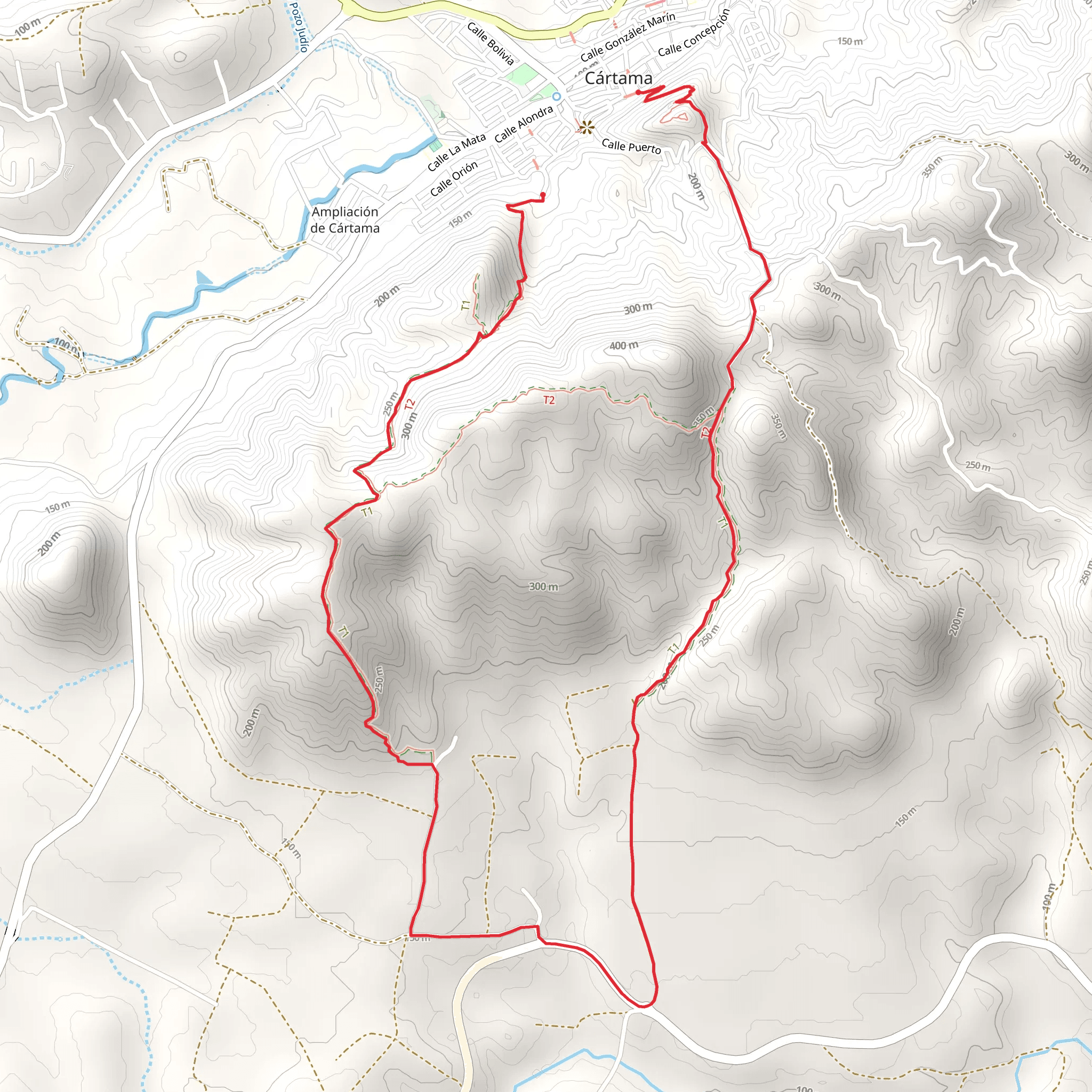 Circular Sierra de los Espartales PR A 295 mobile static map