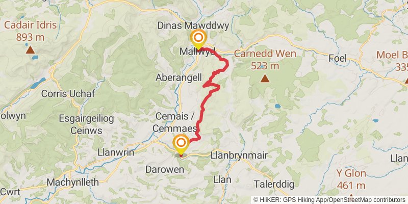 Cambrian Way stage 18 Map
