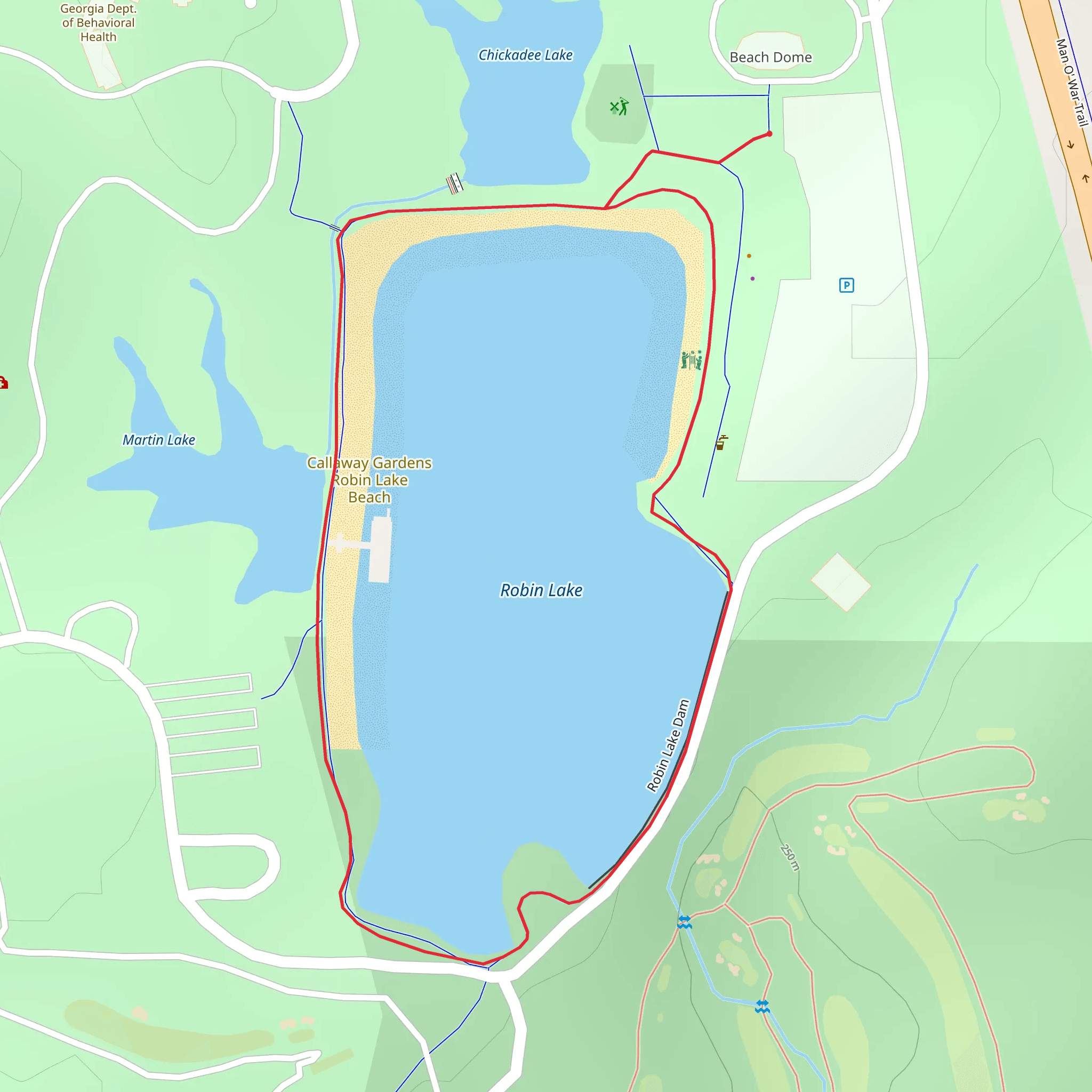 Robin Lake Loop mobile static map