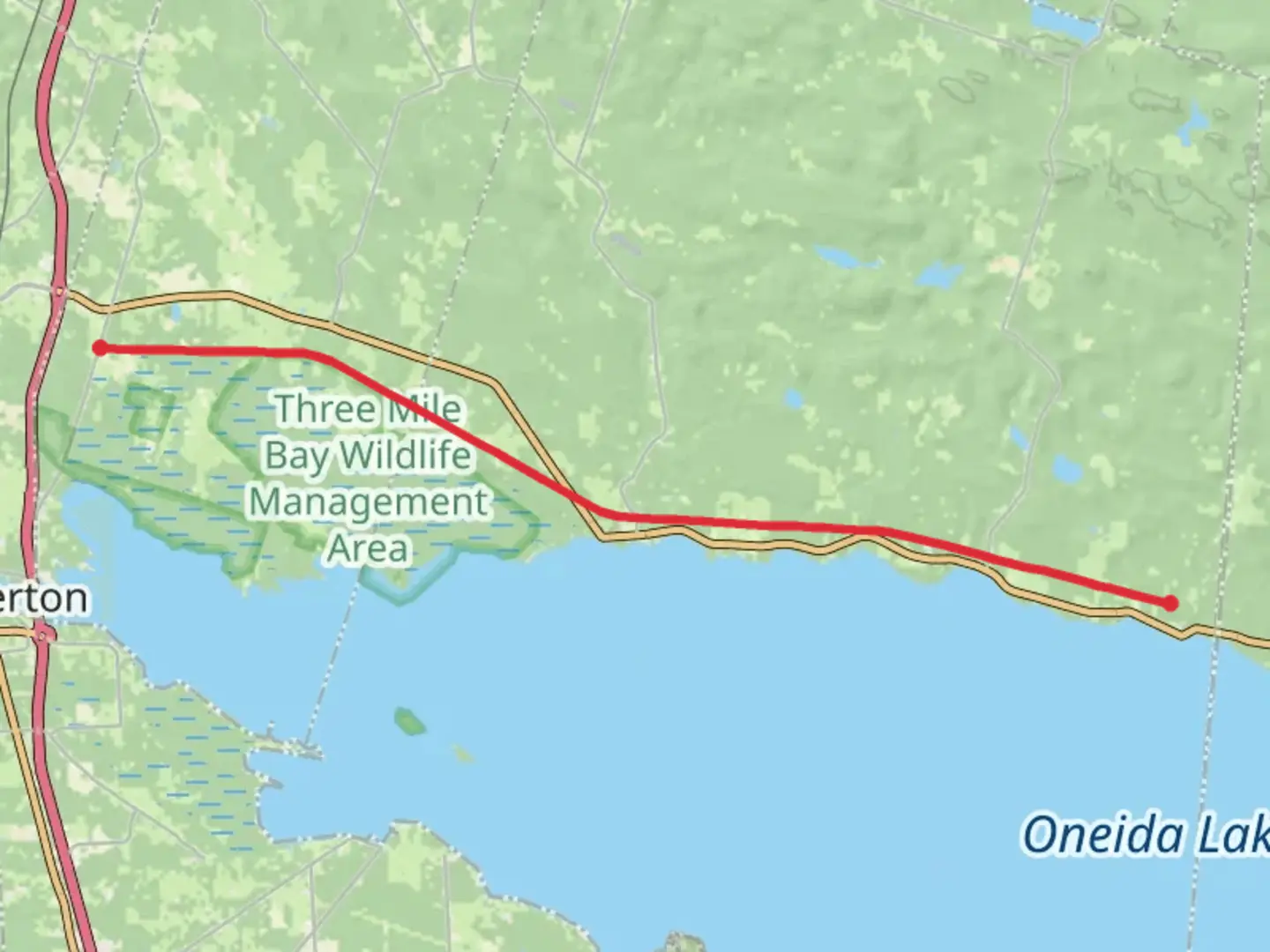 An image depicting the trail Oswego Recreational Trail and its surrounding area.