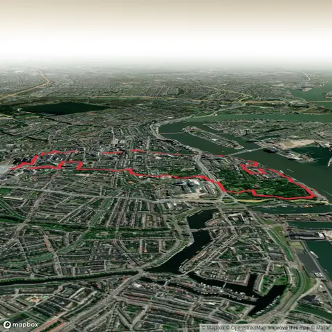 Nieuwe Werk and Het Park via Jachthaven and Leuvehaven
