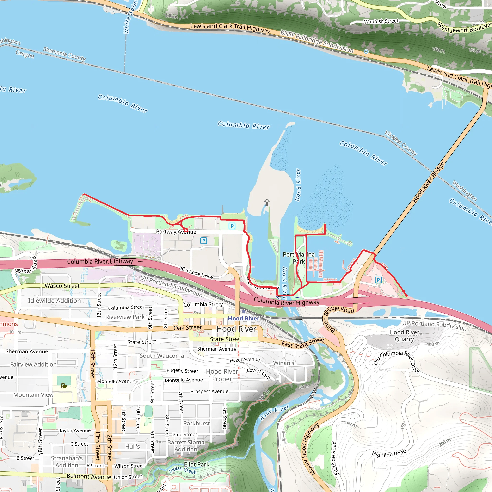 Shorline Path to Windsurfing Setup Area mobile static map