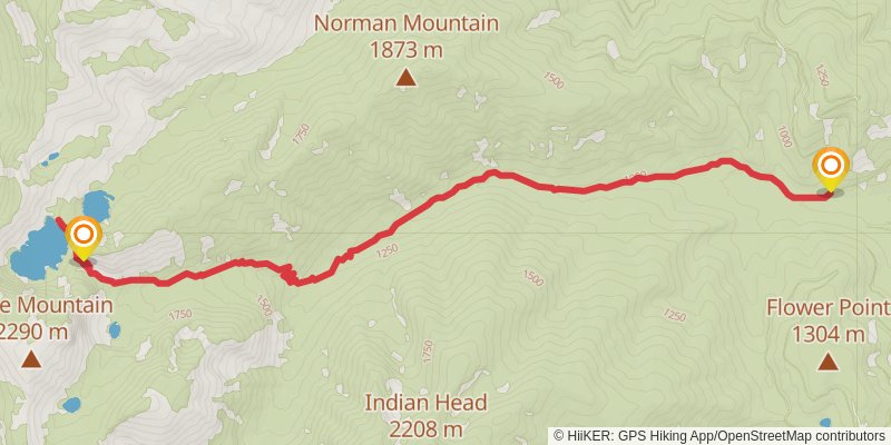North Fork Parmenter via Parmenter Creek Trail stage 2 Map