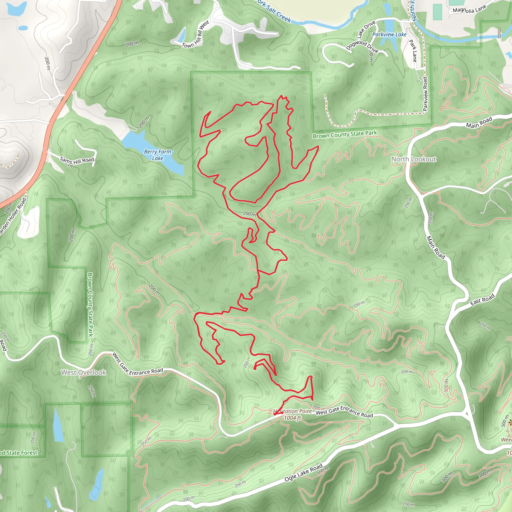 Hesitation Point and Green Valley Loop Trail mobile static map