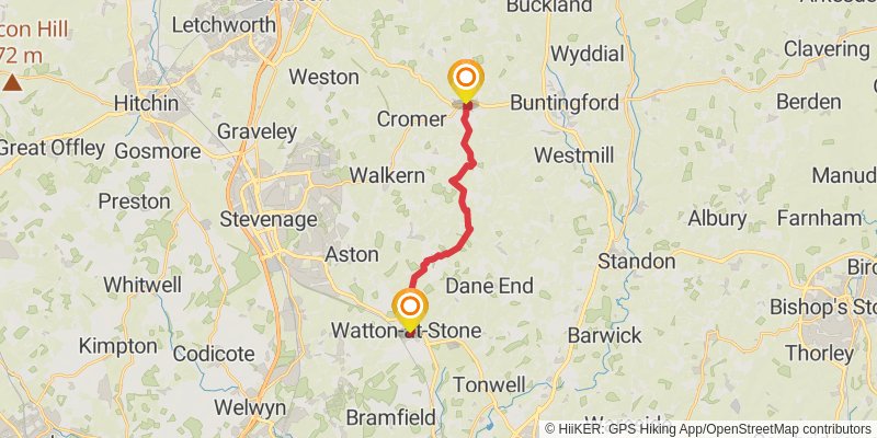Hertfordshire Chain Walk stage 3 Map