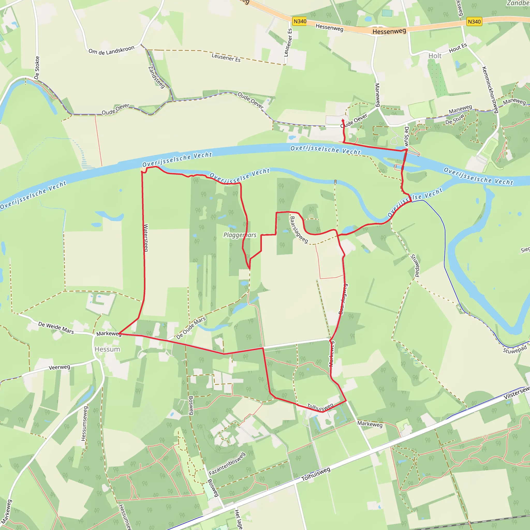 Zwarte Belt and Plaggemars Loop mobile static map