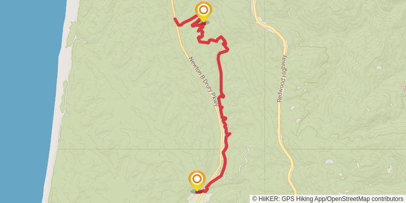 The Rhododendron and Foothill Loop Trail stage 2 Map