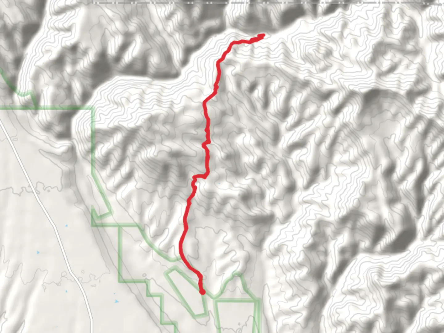 An image depicting the trail Mogollon Creek Trail Out and Back and its surrounding area.