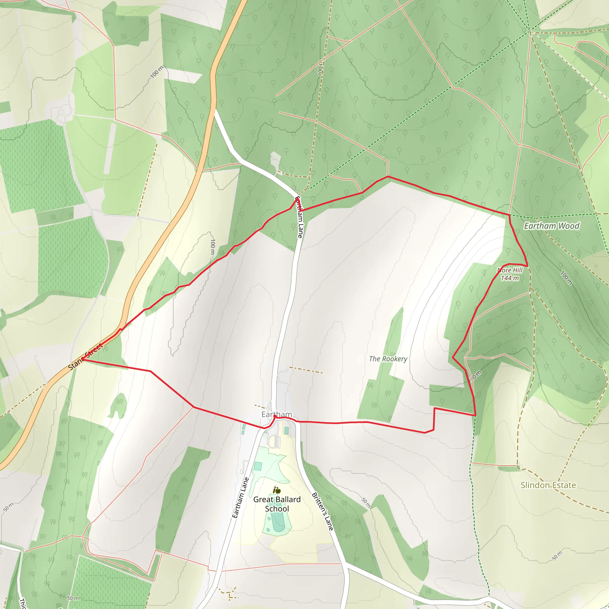 Eartham Loop mobile static map