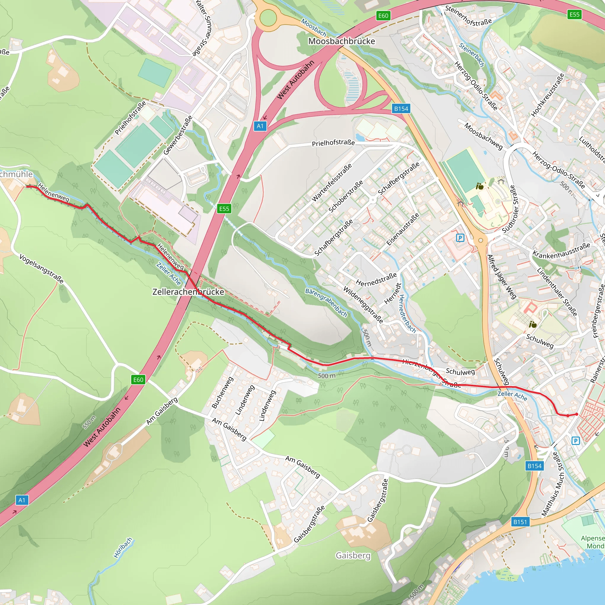Helenenweg Hike mobile static map