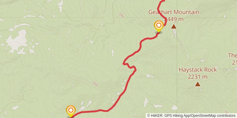 Boulder Springs Trail stage 2 Map