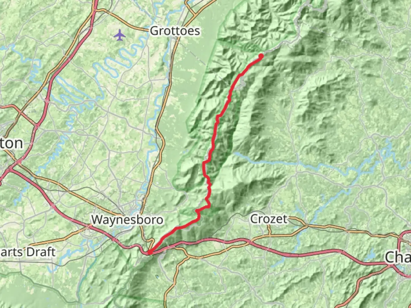 An image depicting the trail Appalachian Trail from Browns Gap and its surrounding area.