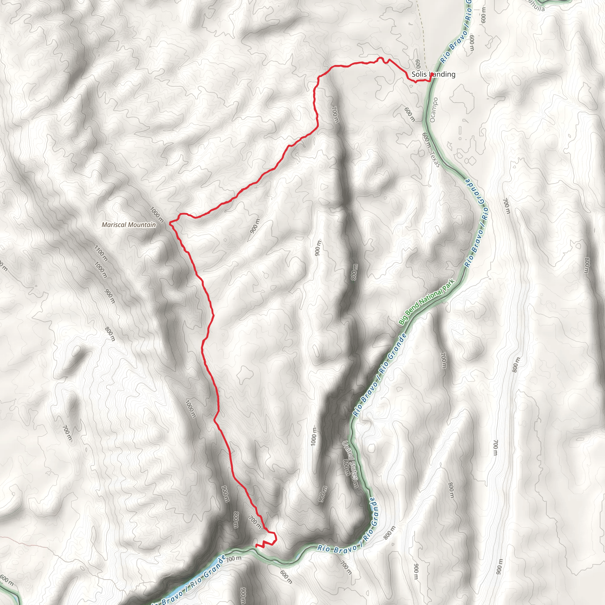 Cross Canyon Trail mobile static map