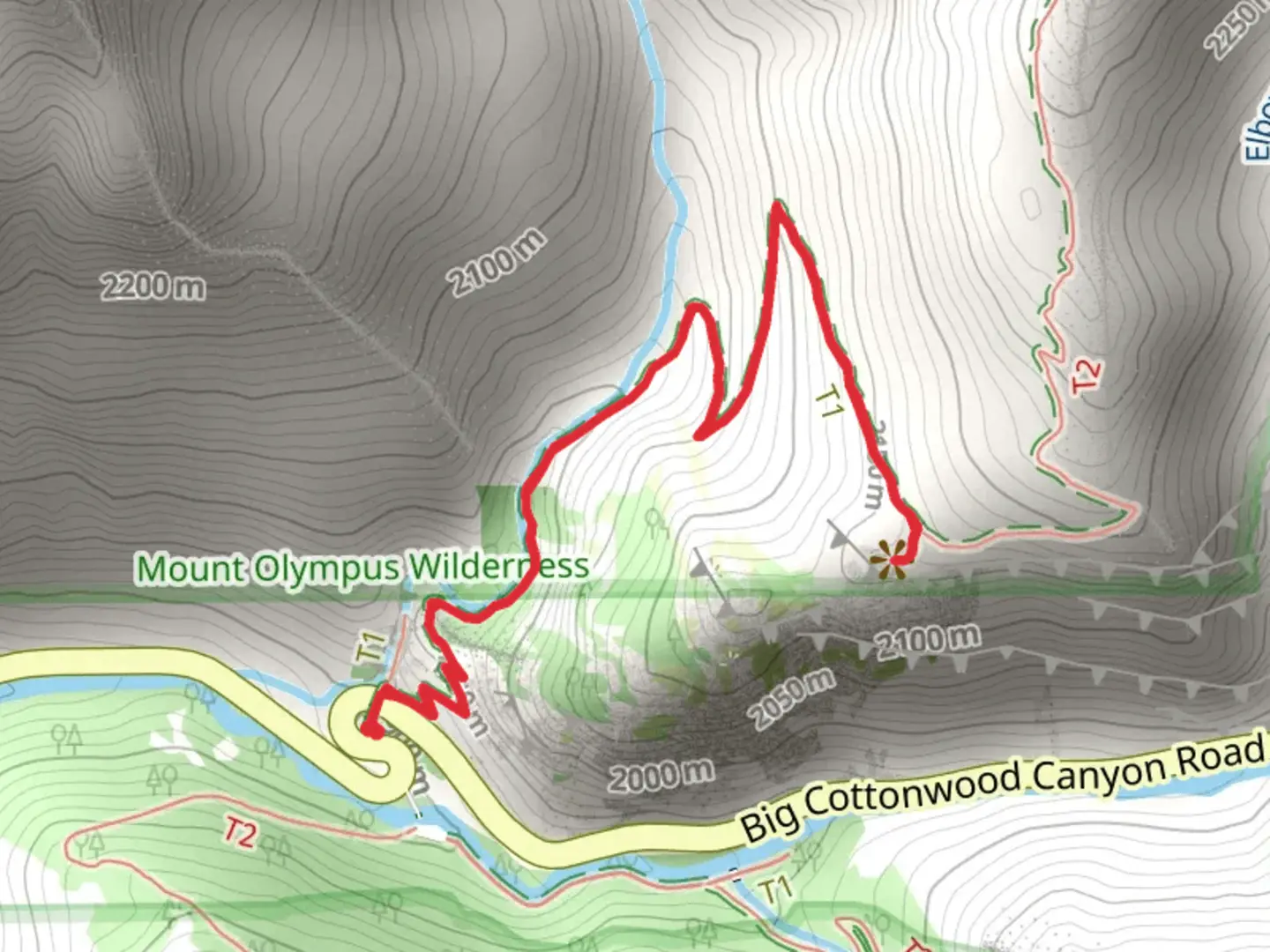 An image depicting the trail Mill B North Trail and its surrounding area.