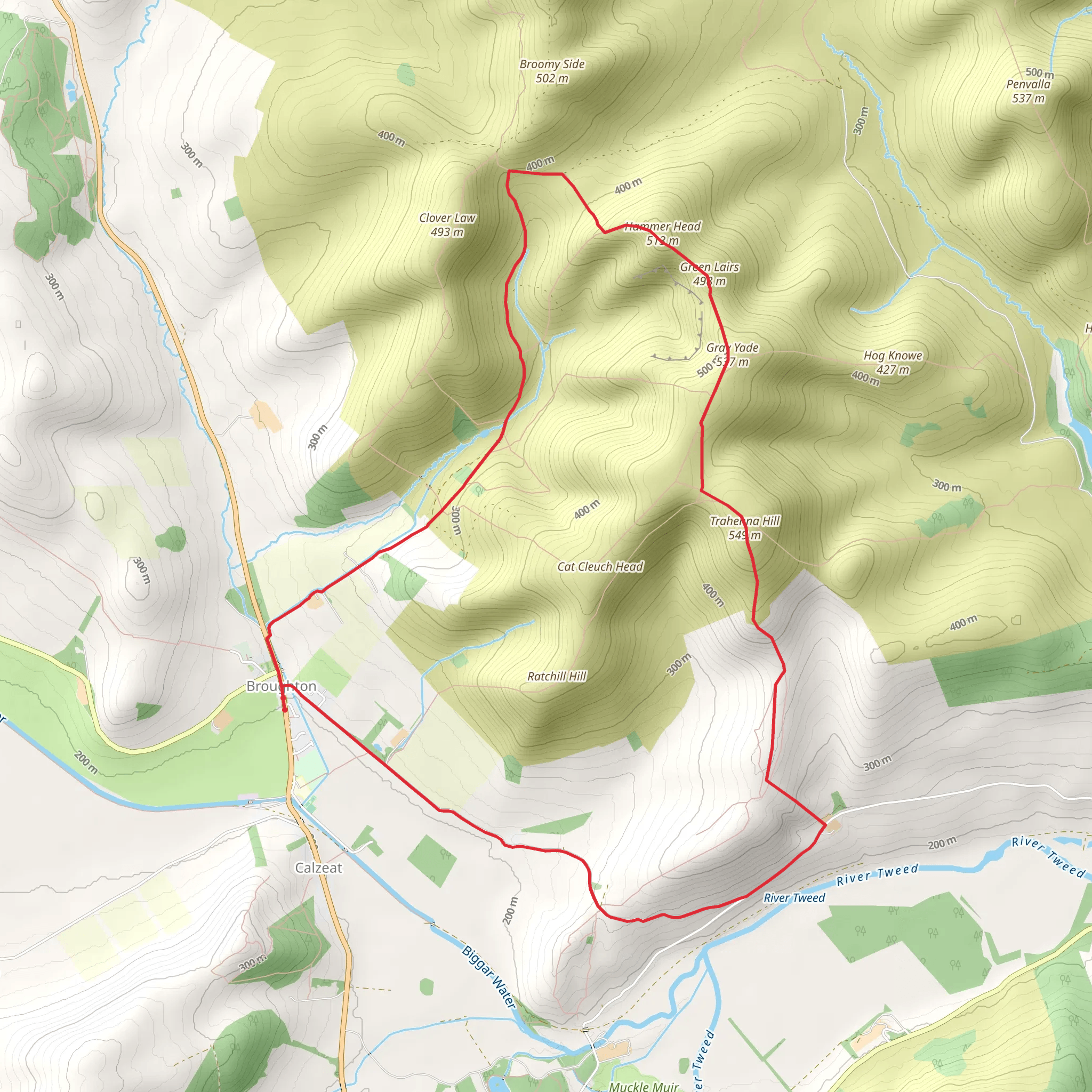 Trahenna Hill from Broughton mobile static map