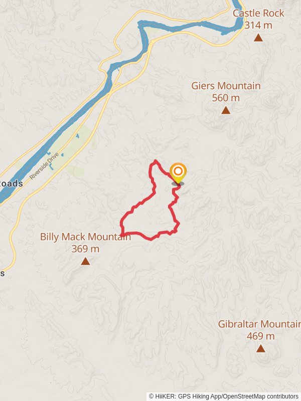 Nellie E Mine Road Loop mobile static map