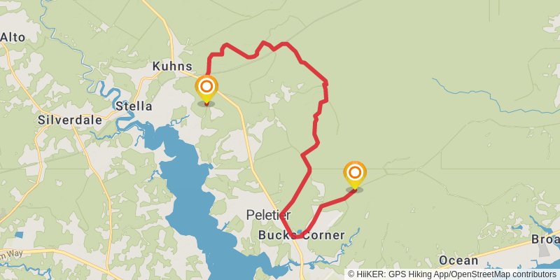 Mountains-to-Sea Trail stage 83 Map