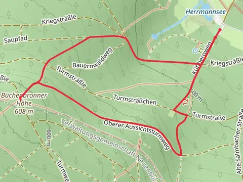Büchenbronner Höhe Loop via Kühbergweg
