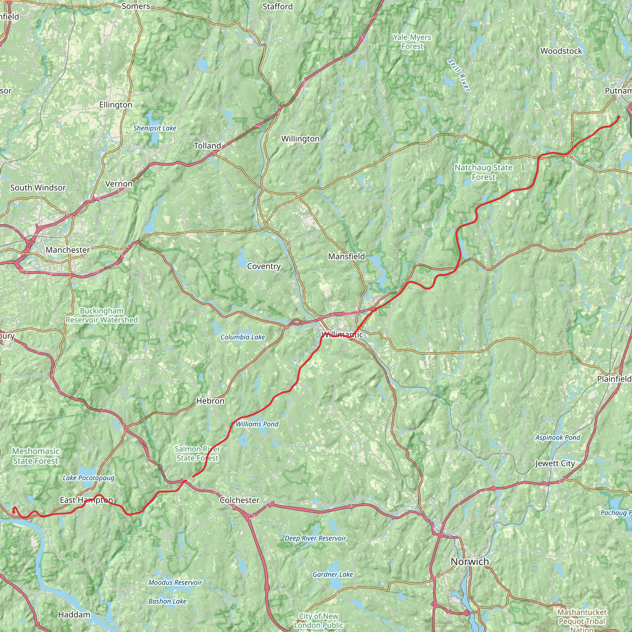 Airline State Park Trail - Connecticut mobile static map
