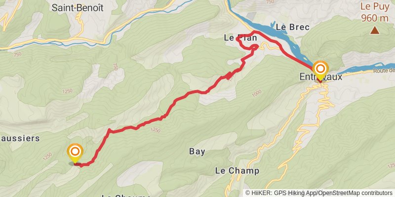 Grande Traversée des Préalpes stage 11 Map