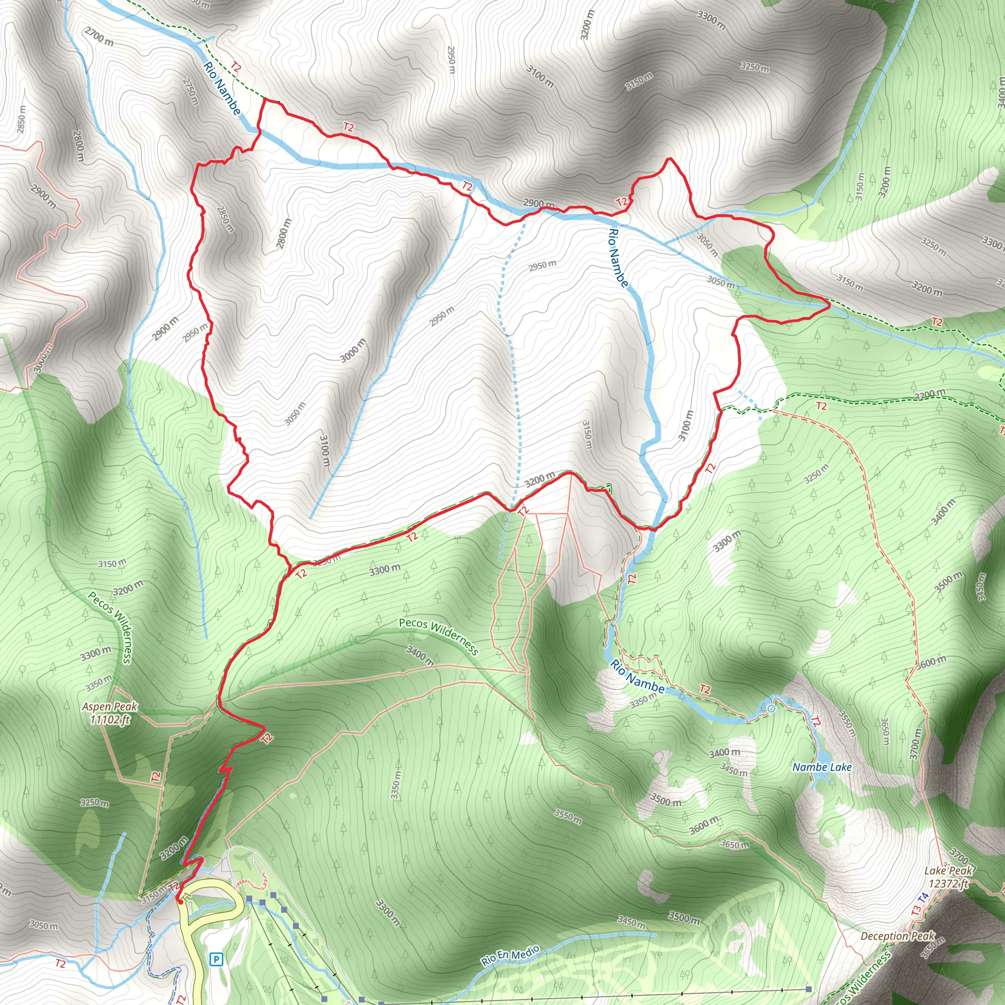 Winsor and Rio Nambe Loop Trail mobile static map